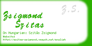 zsigmond szitas business card