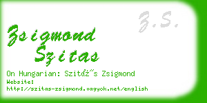 zsigmond szitas business card